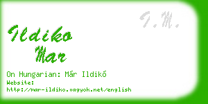 ildiko mar business card